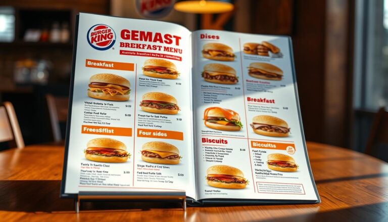burger king breakfast menu with pictures