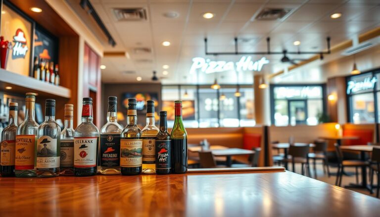 pizza hut alcohol menu