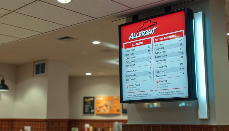 pizza hut allergen menu