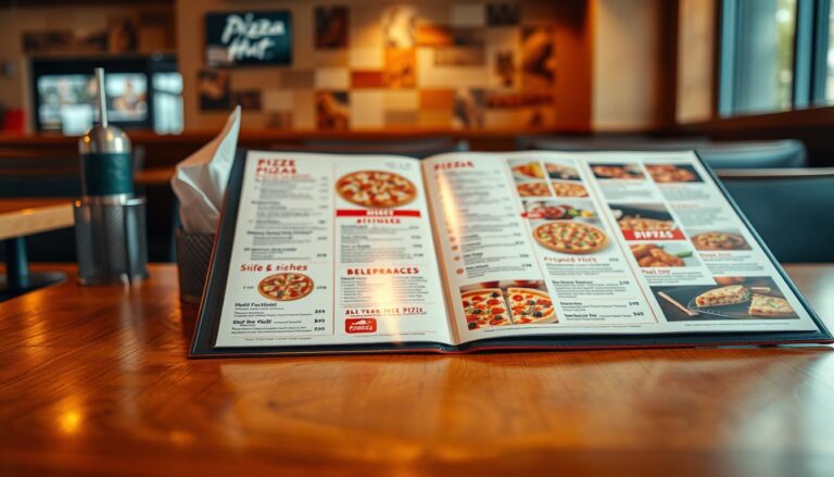 pizza hut dine in menu