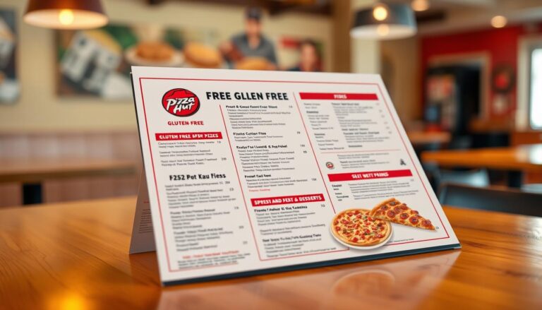 pizza hut gluten free menu